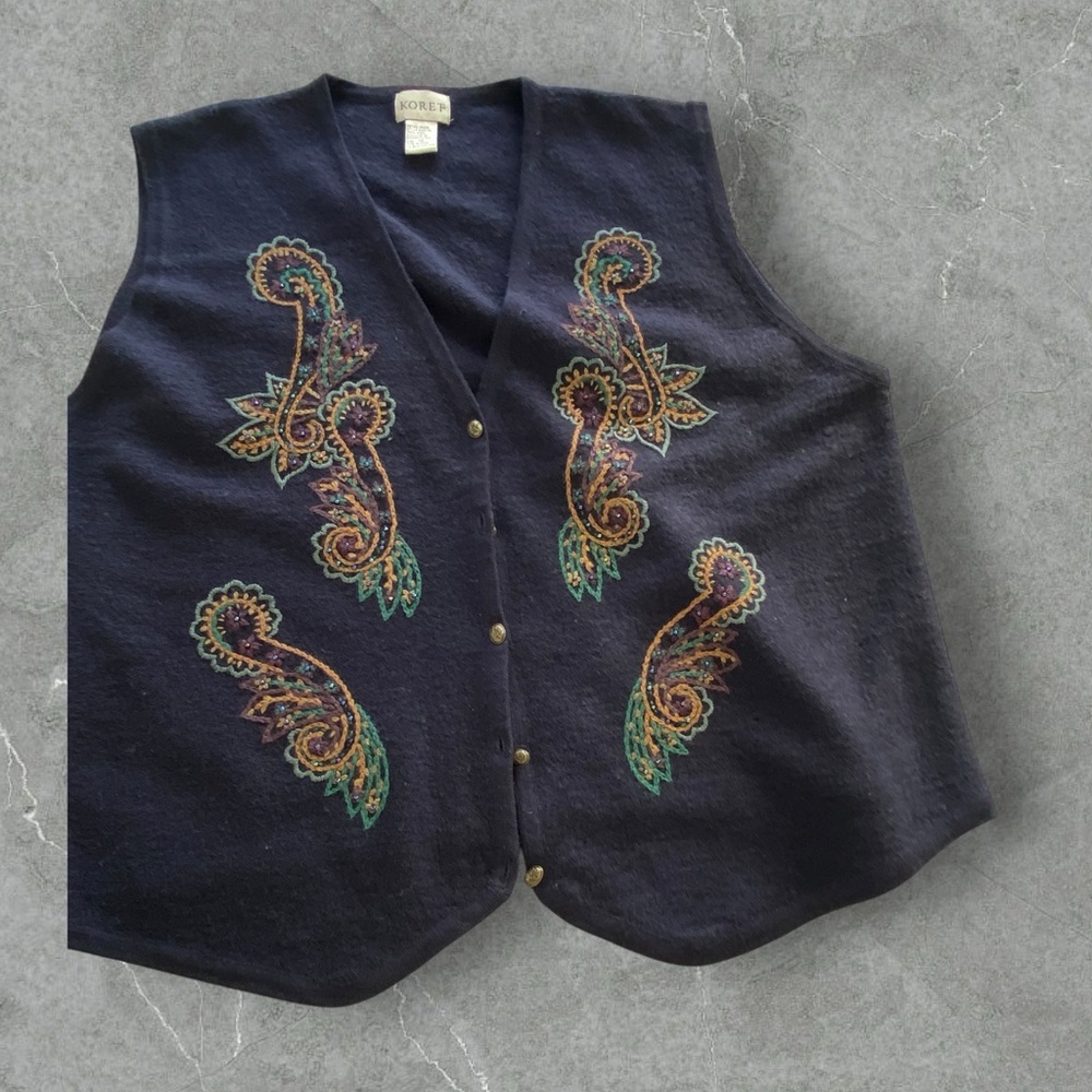 KORET 100% WOOL vest 5 buttons 1X